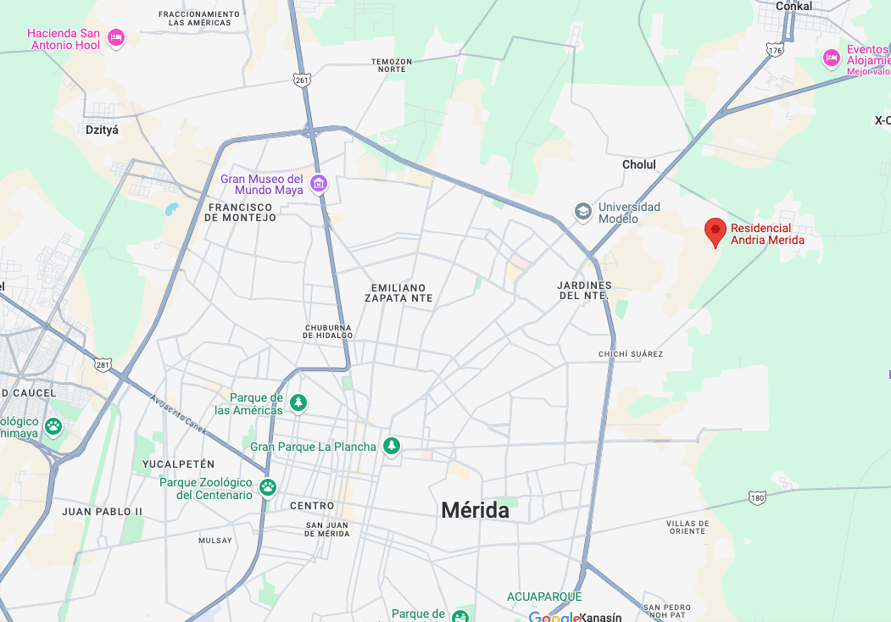 Mapa de Andria Mérida