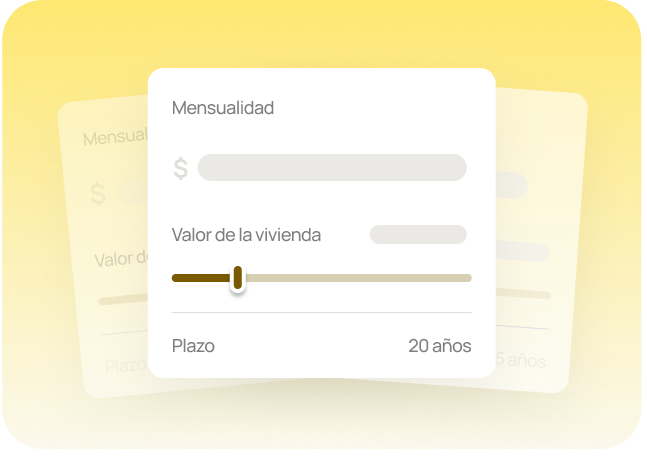 Mockup de simulación de crédito
